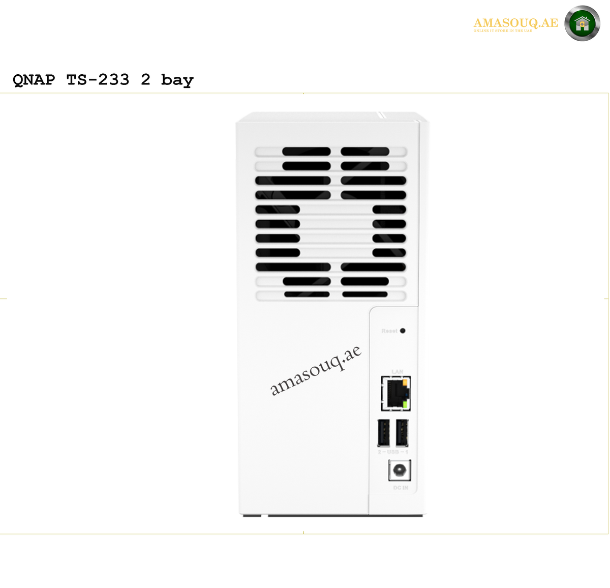 QNAP TS-233 2-Bay Storage NAS | TS-233. QNAP TS-233 2 bay storage device on a white background
