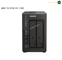 QNAP TS-253E-8G 2-Bay NAS Storage | TS-253E-8G. QNAP TS-253E-8G 2-BAY network-attached storage device on a white background