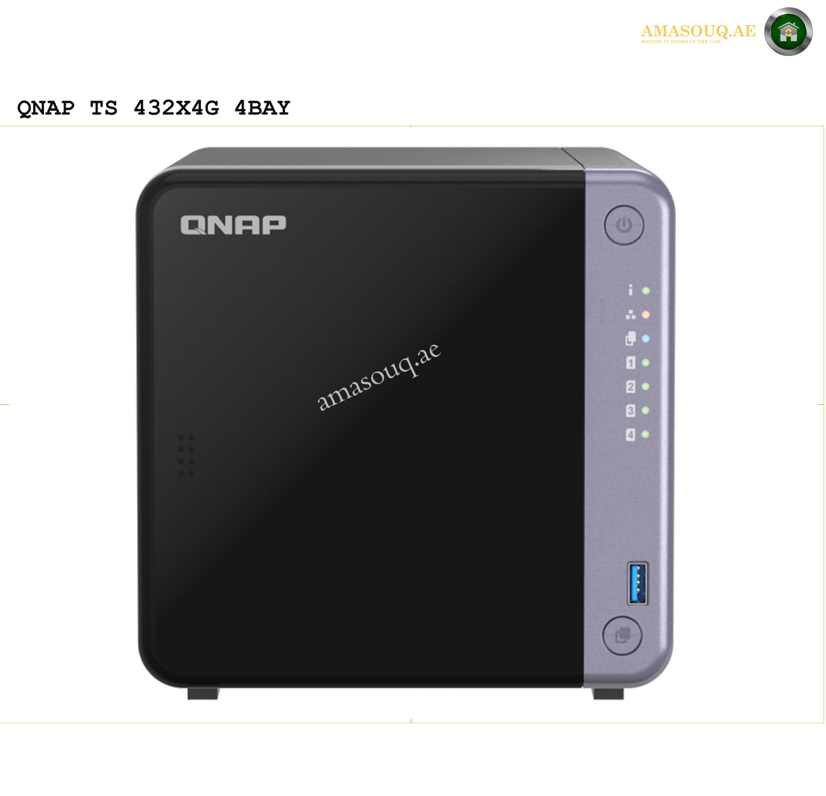QNAP TS-432X-4G 4-Bay NAS Storage | TS-432X-4G. QNAP TS-432X4G 4-BAY NAS device on a white background