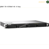 QNAP TS-433eU Short-Depth 1U Rackmount NAS | TS-433eU. QNAP TS-435XeU-4G 4-bay server on a white background