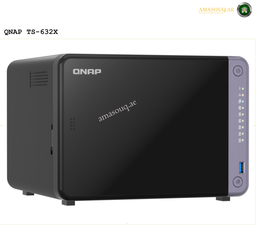 QNAP TS-632X-4G Front View NAS | TS-632X-4G. QNAP TS-632X network storage device on a white background