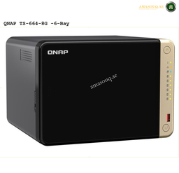 QNAP TS-664-8G 6-Bay NAS Front View | TS-664-8G. QNAP TS-664-8G 6-Bay storage device on a white background