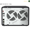 QNAP TS-664-8G Intel Celeron NAS | TS-664-8G. Back view of a QNAP TS-664-8G NAS with two fans on a white background.