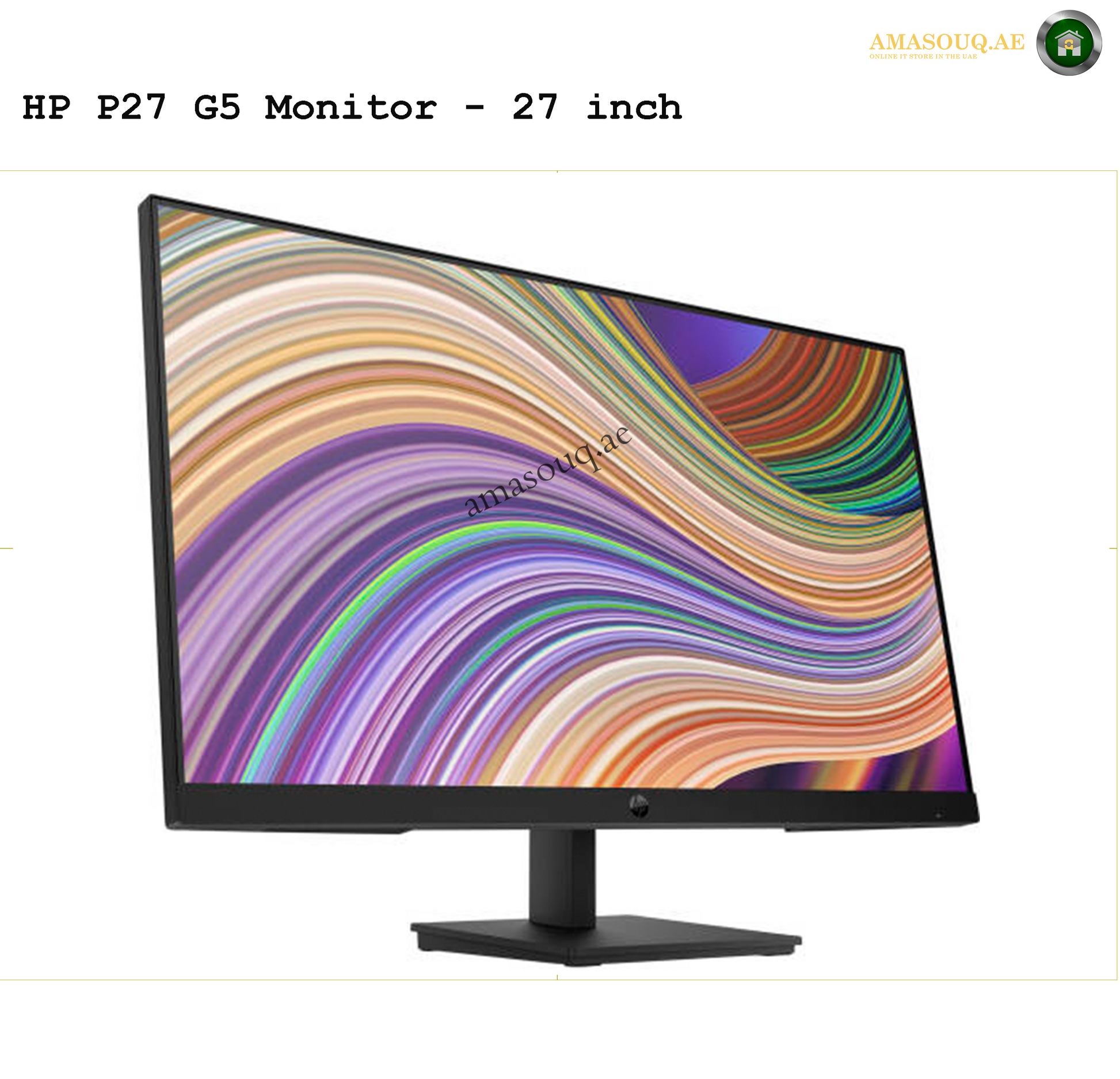 HP P27 G5 - 27" | AMASOUQ.AE SIDE VIEW