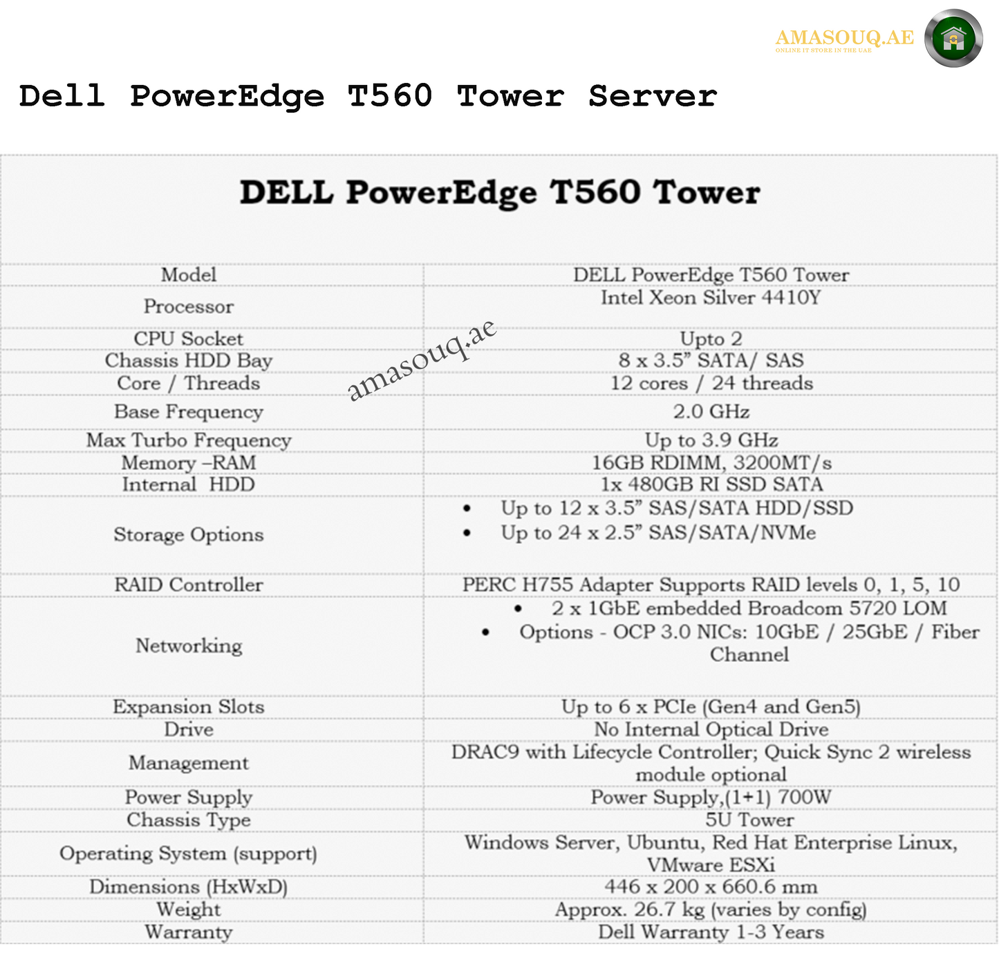 Dell PowerEdge T560 Tower Server