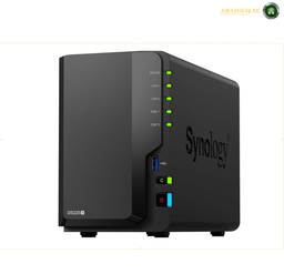 Synology DiskStation DS225+ 2-Bay NAS Intel Celeron J4125 2GB 2.5GbE LAN | DS225+. Synology NAS device on a white background