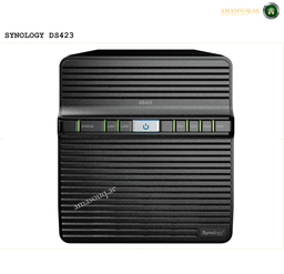 Synology DiskStation DS423 4-Bay NAS Realtek RTD1619B 2GB RAM | DS423. Synology DS423 NAS device on a white background