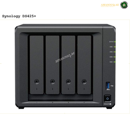 Synology DiskStation DS425+ 4-Bay NAS Intel Celeron J4125 2GB RAM 2 NVMe | DS425+. Synology DS425+ NAS device with 'amasouq' branding on a white background