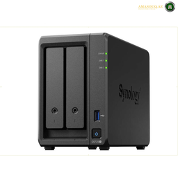 Synology DiskStation DS725+ 2-Bay NAS AMD Ryzen R1600 2GB 2.5GbE | DS725+. Synology NAS device on a white background