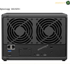Synology DiskStation DS1525+ 5-Bay NAS Rear View and Connectivity | DS1525+. Synology DS1525+ NAS device with fans on a white background