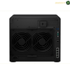 Synology DS2422+ 12-Bay NAS with Twelve Drive Bays for High-Capacity Storage | DS2422+. Black computer case with fans and ports on a white background