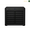 Synology DiskStation DS2422+ 12-Bay NAS Front View | DS2422+. Black Synology NAS device on a white background