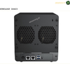 Synology DS423 4-Bay NAS Storage Solution with 2GB RAM | DS423. Back view of a Synology DS423 NAS device with ventilation grills and ports.