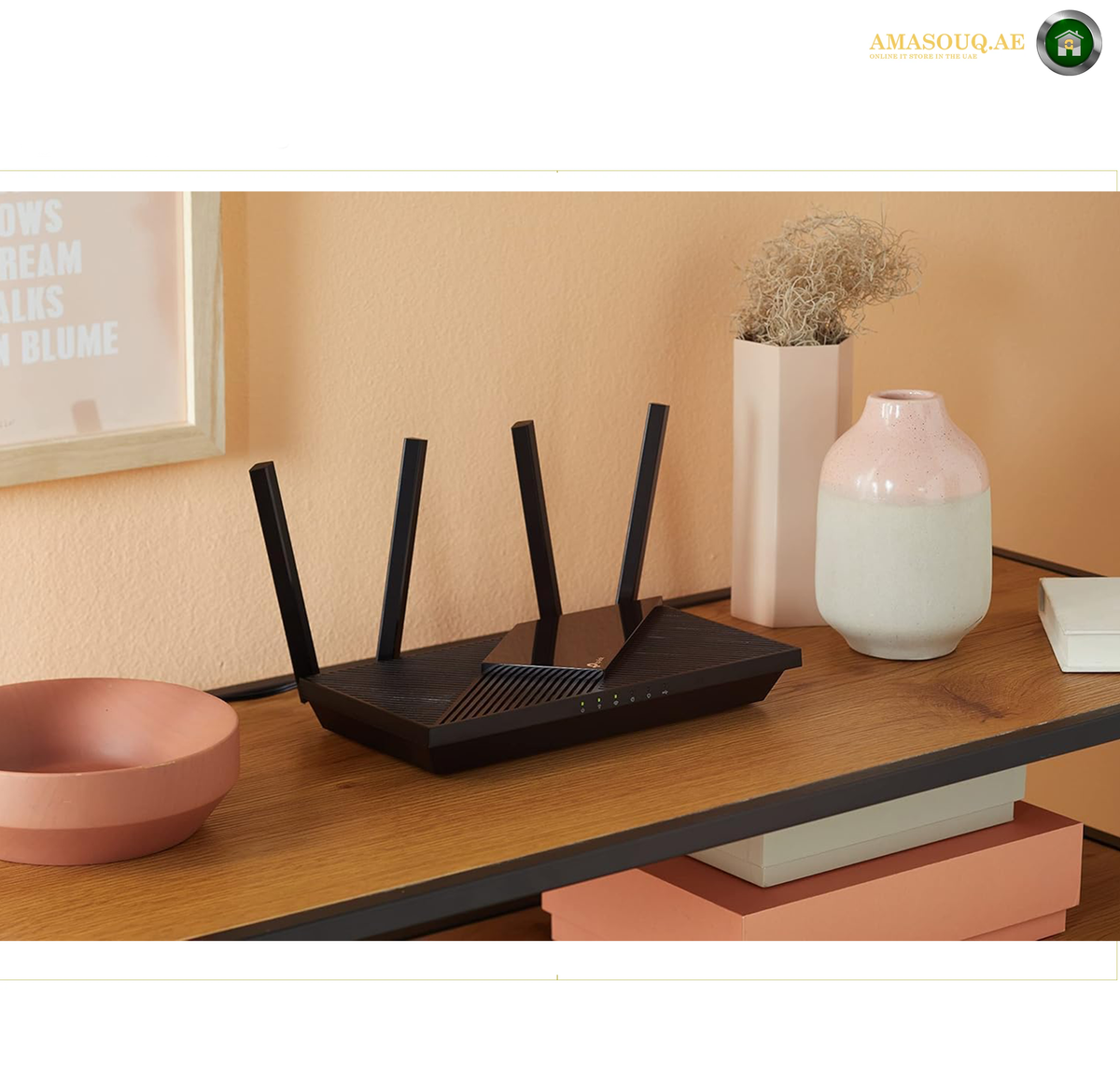 TP-Link Archer AX55 Router with Four External High-Performance Antennas