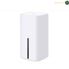 TP-Link Archer NX200 5G AX1800 Wi-Fi 6 Gigabit Router front view | NX200. A white rectangular electronic device with rounded corners, featuring a vertical black status indicator window on the front, shown against a plain white background.