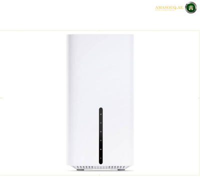 TP-Link Archer NX200 5G wireless router product design | NX200. A white rectangular electronic device with a vertical black indicator panel on the front, shown against a plain white background.