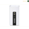 TP-Link Archer NX200 AX1800 dual-band Wi-Fi 6 router | NX200. A white rectangular electronic device with a black vertical panel on the front showing several ports and small gold details, photographed on a plain white background.