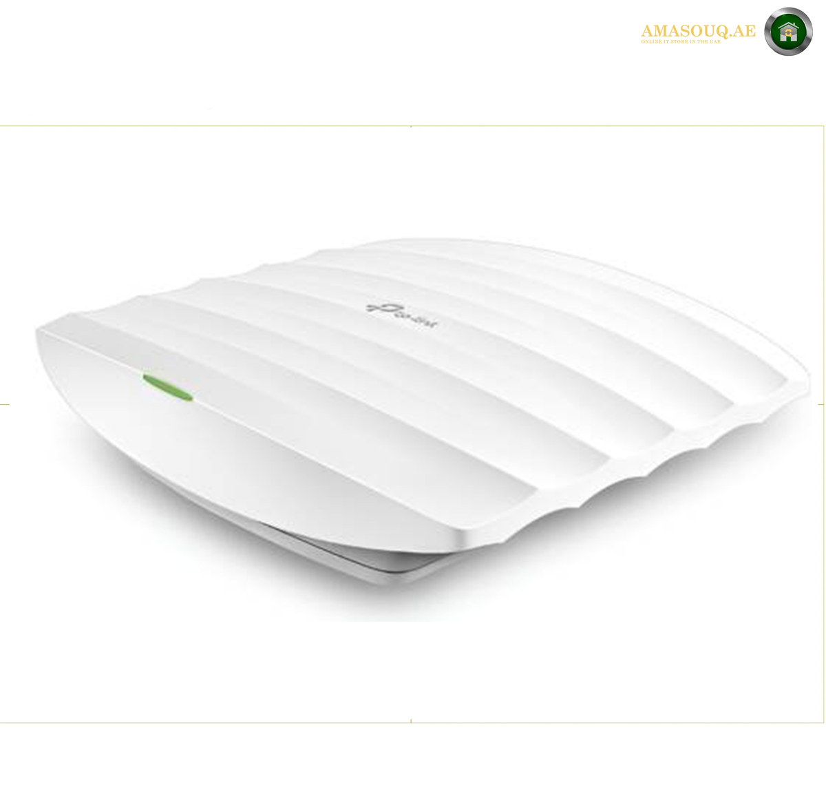 TP-Link EAP223 MU-MIMO wireless access point for multiple compatible devices. A slim all-in-one computer monitor shown from a side profile view, featuring a dark gray screen bezel and a light gray angled stand, set against a plain white background.