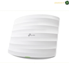 TP-Link EAP225 MU-MIMO wireless access point for multiple compatible devices. A white TP-Link outdoor Wi-Fi access point with horizontal ribbed panels and a small green indicator light, shown on a white background.