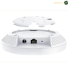 MU-MIMO technology. A white Omada wireless signal jammer with two vertical antennas, shown on a plain white background with a faint watermark in the top right corner.