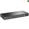 TP-Link TL-SG1218MP | 16 Gigabit PoE+ Ethernet Ports. A black Cisco Catalyst 2960-X 24-port switch shown from a three-quarters angle on a white background.