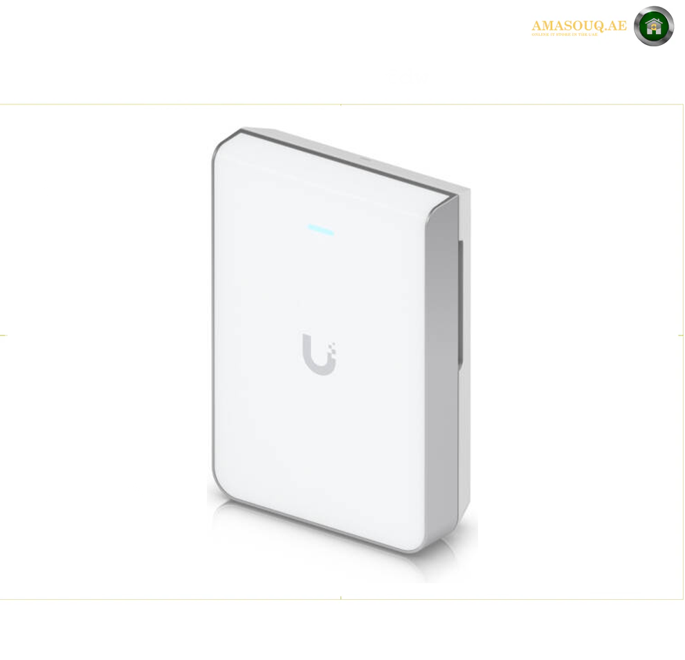Ubiquiti U7 Pro Wall Access Point, WiFi 7 with 6 GHz Support, 6 Spatial Streams, Up to 5.7 Gbps Max Data Rate, 2 x 2 (DL/UL MU-MIMO) Feature, White | U7-Pro-Wall