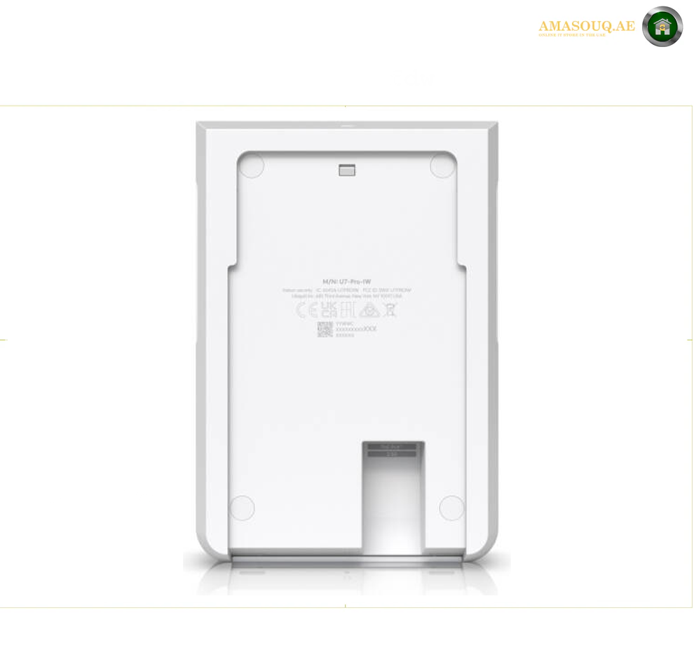 Ubiquiti U7 Pro Wall Access Point, WiFi 7 with 6 GHz Support, 6 Spatial Streams, Up to 5.7 Gbps Max Data Rate, 2 x 2 (DL/UL MU-MIMO) Feature, White | U7-Pro-Wall