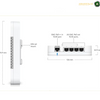 Ubiquiti G2 Starter Kit, Door Hub, G2 Reader, 10x Access Cards, PoE Passthrough, White & Blue LEDs, Polycarbonate & Glass Material, IP55 Weatherproofing, White | UA-G2-SK