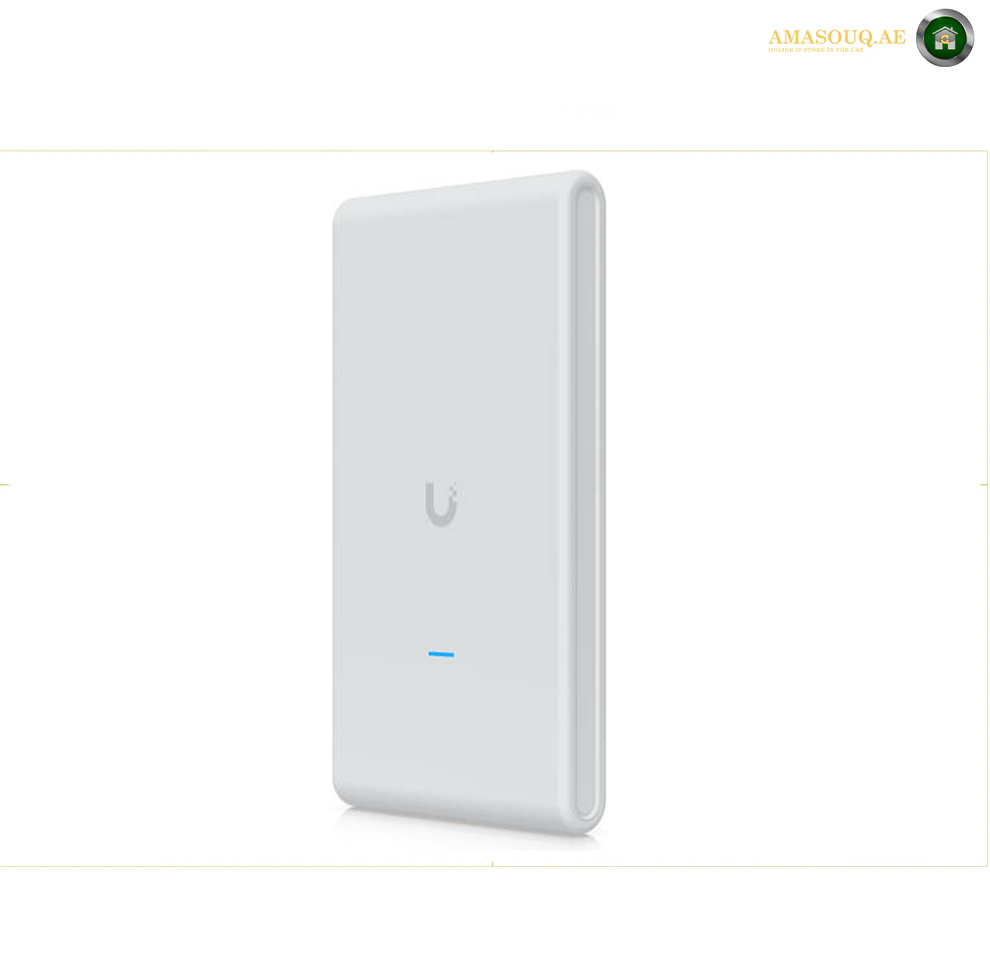 Ubiquiti Networks U6 Mesh Pro Access Point, Indoor and Outdoor WiFi 6 AP, 350+ Connected Device, 9W Power Consumption, Ethernet, GbE RJ45 Ports, White/Blue LEDs, White | U6-Mesh-Pro
