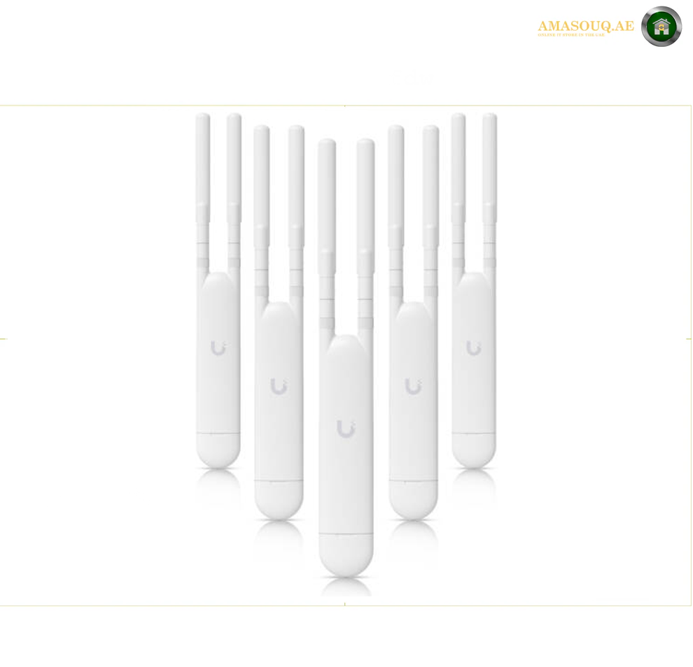 Ubiquiti AC Mesh Access Point, WiFi 5, 4 Spatial Streams, 140 m2 (1,500 ft2) Coverage, 200+ Connected Devices, Up to 867 Mbps Max Data Rate, Pack of 5 | UAP-AC-M-5Ubiquiti