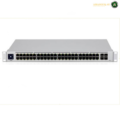 Ubiquiti Networks UniFi USW-48-POE 48-Port Gigabit PoE+ Compliant Managed Switch, 104 Gbps Switching Capacity, 195W PoE Power, Layer 2 Management, -5 to 40°C Operating Temperature | USW-48-POE
