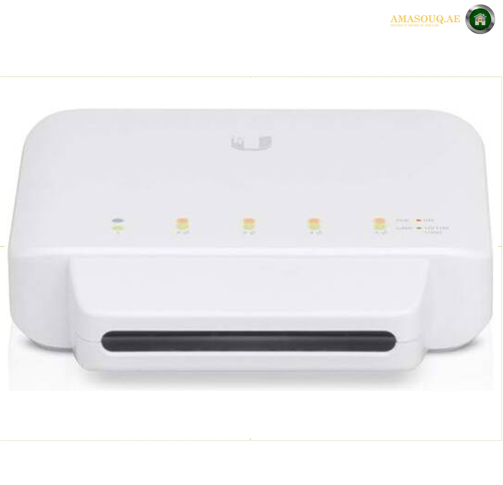Ubiquiti Networks UniFi Switch Flex 5-Port Managed Gigabit PoE Network Switch, Works Indoors and Outdoors, Flexible Mounting Options, Magnetic Backing, 1 x PoE++ Port, 4 x PoE Ports | USW-Flex