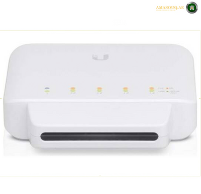 Ubiquiti Networks UniFi Switch Flex 5-Port Managed Gigabit PoE Network Switch, Works Indoors and Outdoors, Flexible Mounting Options, Magnetic Backing, 1 x PoE++ Port, 4 x PoE Ports | USW-Flex