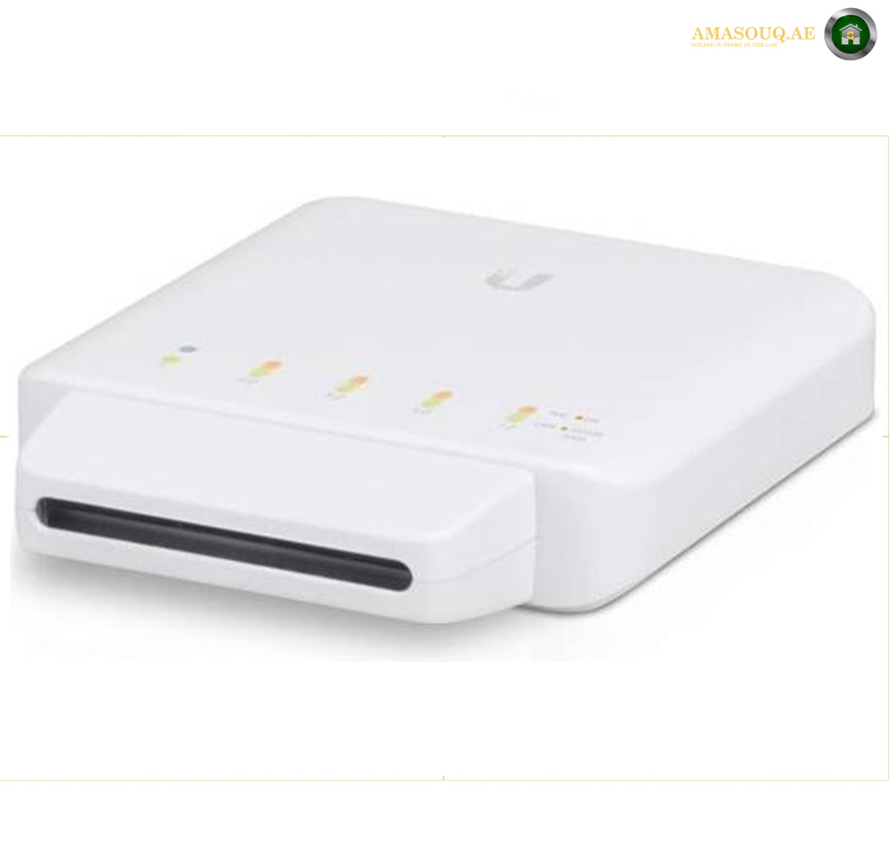 Ubiquiti Networks UniFi Switch Flex 5-Port Managed Gigabit PoE Network Switch, Works Indoors and Outdoors, Flexible Mounting Options, Magnetic Backing, 1 x PoE++ Port, 4 x PoE Ports | USW-Flex