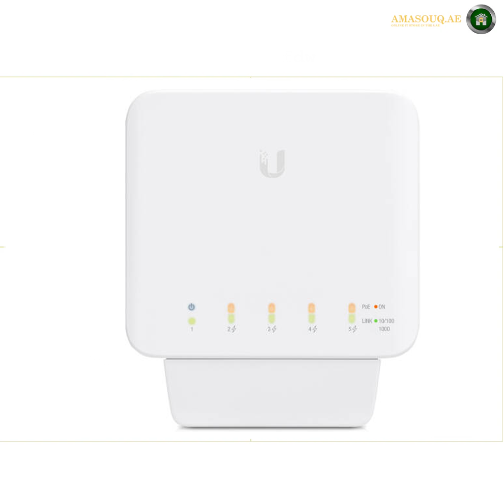 Ubiquiti Networks UniFi Switch Flex 5-Port Managed Gigabit PoE Network Switch, Works Indoors and Outdoors, Flexible Mounting Options, Magnetic Backing, 1 x PoE++ Port, 4 x PoE Ports | USW-Flex