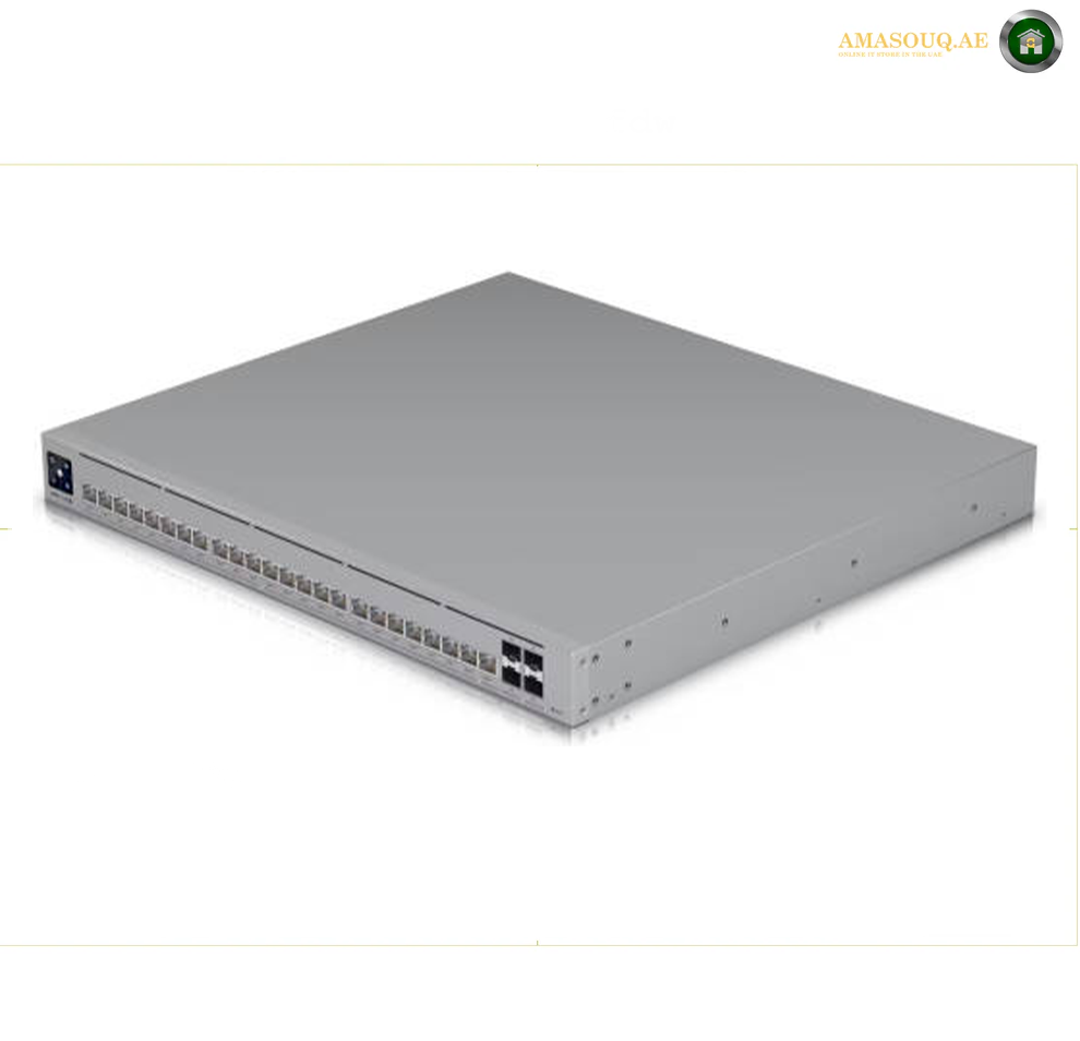 Ubiquiti UniFi Pro HD 24 PoE Layer 3 Etherlighting Switch, 24-Port 2.5G/10G PoE++, 600W PoE Budget, 4 10G SFP+ Uplinks, Rackmount, Managed Network Switch, Gray/Silver |