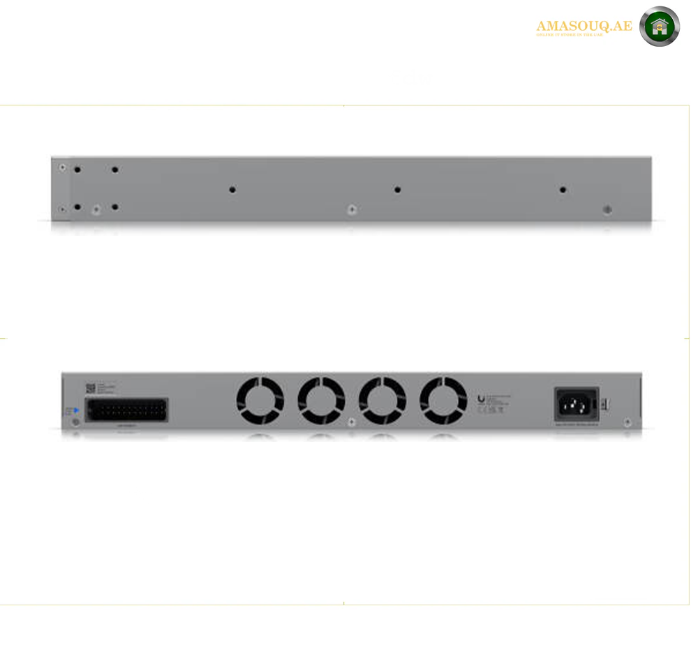 Ubiquiti UniFi Pro HD 24 PoE Layer 3 Etherlighting Switch, 24-Port 2.5G/10G PoE++, 600W PoE Budget, 4 10G SFP+ Uplinks, Rackmount, Managed Network Switch, Gray/Silver |